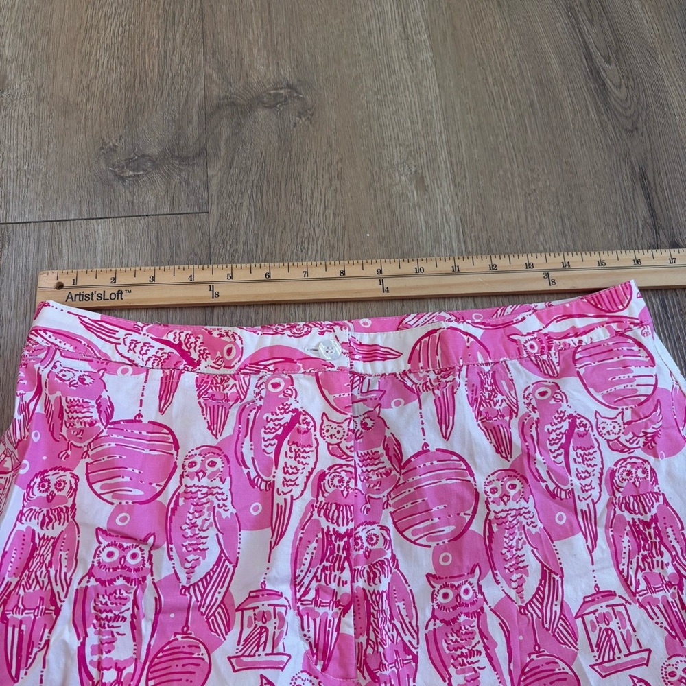 Lilly Pulitzer Vtg Women’s Glow In The Dark White Label Owl Capri Pants 10 31x23 - Picture 9 of 9